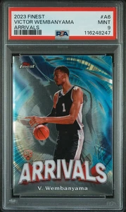 2023 TOPPS FINEST ARRIVALS #A6 VICTOR WEMBANYAMA ROOKIE RC PSA 9 MINT - Picture 1 of 2