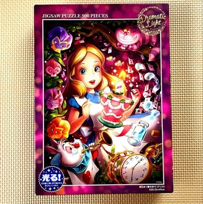 Disney Alice Glowing 500-Piece Jigsaw Puzzle, No Box, Used - Image 1 of 4