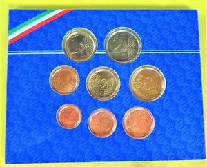 Italien Münzen Euro Set 2002 UNC im Etui (ab 1 Cent - 2 Euro insgesamt 8 Münzen) - Bild 1 von 7