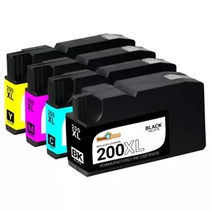 4PK 200 XL High Yield Ink Cartridge for Lexmark OfficeEdge Pro 4000 5500 5500 - Picture 1 of 2