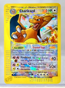 2003 Pokemon Crystal Charizard Skyridge REVERSE HOLO Rare JUMBO TOPPER Karte 9/12 - Bild 1 von 4