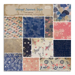 12x Vintage Japanese Style Paper Pad Origami DIY Scrapbooking Photo Album Craft - Picture 1 of 5