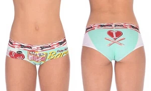 Ginch Gonch GoGo "I LOVE BACON" Mujer Divertida Ropa Interior Bragas Bragas PEQUEÑAS Nuevas - Imagen 1 de 4