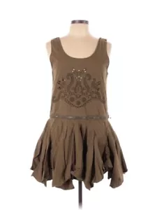 Chloe Sevigny x Opening Ceremony Eyelet Zipper Mini Dress Size XS Olive Green - Picture 1 of 9
