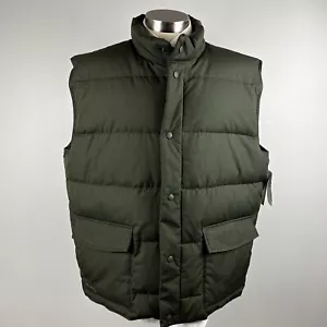 NWT Cabela's Premier Northern Goose Down Puffer Vest 550 weight green XL Tall - Picture 1 of 9