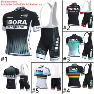 Radtrikot Set Herren Kurzarm Gepolstert Bib Shorts Team Biking Atmungsaktiv - Bild 1 von 18