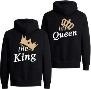 Conjunto de suéter con capucha Couples Shop The King & His Queen Krone pareja pareja pareja - Imagen 1 de 4