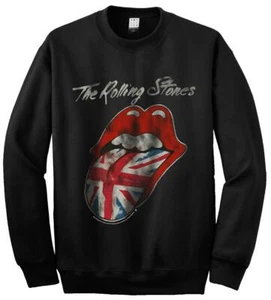 Sudadera Almplified THE ROLLING STONE UK Flag negra nueva - Imagen 1 de 4