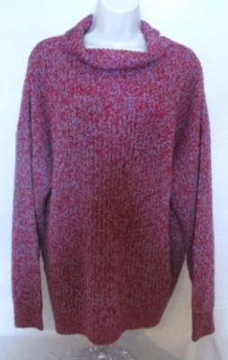 Suéter Pullover American Rag Para Mujer Mediano Grande Cuello Simulado Púrpura y Azul Foto 1 de 4