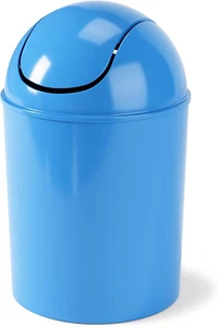 1.25-Gallon Mini Waste Can w/Swing-Top Lid - Small Garbage Bin for Compact Space - Picture 1 of 5