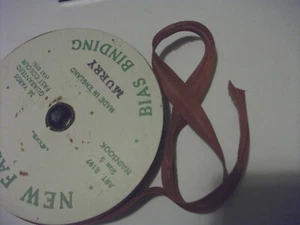 Vintage BIAS BINDING 1/2 INCH COTTON 1 METRE Murray(brown) Made in ENGLAND - Picture 1 of 1