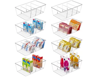 Clear Plastic Bins for Pantry, Kitchen, Fridge, Cabinet Organization and Storage - Picture 1 of 7