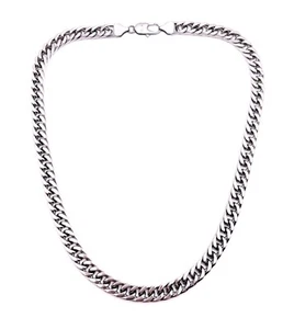 Solid Stainless Steel 10mm Curb Link 24" Necklace - Picture 1 of 5
