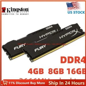 HyperX FURY DDR4 8GB 16GB 32GB 2666MHz PC4-21300 Desktop RAM Memory DIMM 288