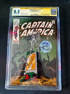 Captain America #113 CGC 8.5 Signed By Jim Steranko 1969 Classic Cover Marvel - Picture 1 of 3