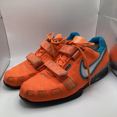 Nike Romaleos 2 Mens Size 13 Weightlifting Powerlifting Shoes Orange White Blue - Image 1 of 4