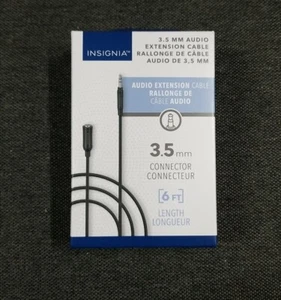 Insignia 6' (1.8m) 3.5mm Male Female Audio Extension Cable - Imagen 1 de 3