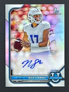 Nick Starkell 2021-22 Bowman U #BCPA-NS Auto Refractor San Jose State Spartans - Bild 1 von 2