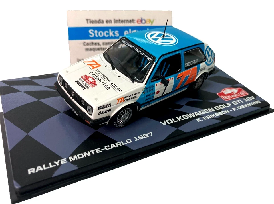 IXO ALTAYA 1/43 VOLKSWAGEN GOLF GTI 16V ERIKSSON DIEKMANN RALLYE MONTECARLO 1987 - Imagen 1 de 4