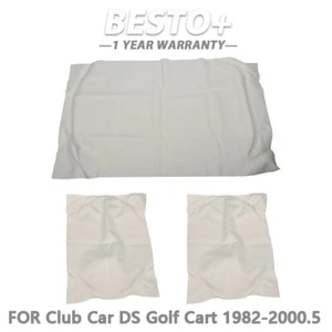 White Front Seat Covers 1982-2000.5 For Club Car DS Golf Cart - Picture 1 of 7