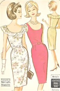 McCalls 7329 Pattern Dress Sleeveless U-Neckline Vintage 1964 Size 10 Uncut - Picture 1 of 6