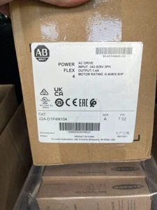 NUEVO AB 22A-D1P4N104 PowerFlex4 0,4 kW 0,5 HP accionamiento de CA sellado de fábrica 22AD1P4N104 - Imagen 1 de 1