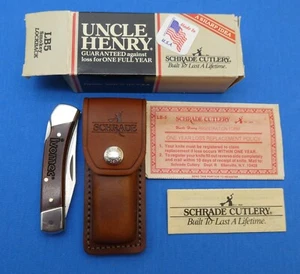 Schrade USA {LB5} “Smokey” Lockback Folding Knife-Sheath/Box/Papers - Picture 1 of 9