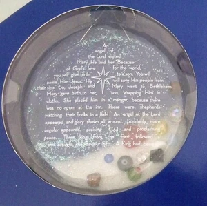 New in box  Acrylic Snow Globe Religious Nativity Story Ornament - Picture 1 of 5