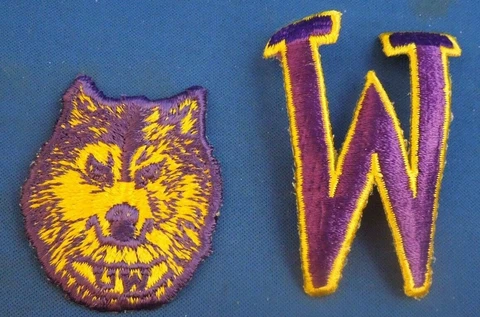 2 University of Washington Huskies Patches- 1 Mascot & 1 "W"- Lot #3 Cover
