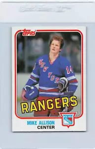 1981/82 Topps #E94 Mike Allison Rangers NM *70 - Picture 1 of 1
