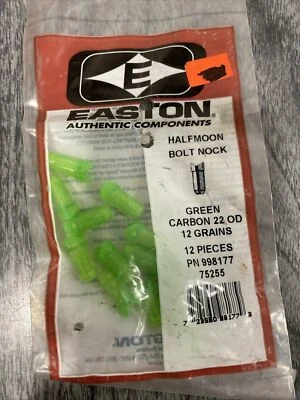 Easton Tiro con Arco Media Luna Perno Leva Verde Carbono 22 OD 12 Granos Paquete de 12  Foto 1 de 3