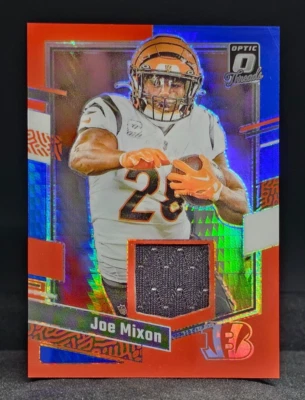 2023 Donruss Optic Joe Mixon Threads Patch Blue Hyper Prizm Bengals - Image 1 of 2