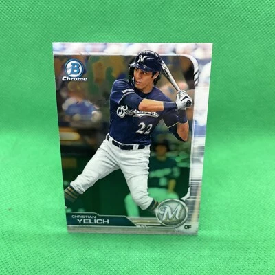 2019 Bowman Chrome #63 Christian Yelich Brewers - Image 1 of 2