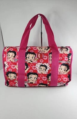 BETTY BOOP Rosa Gimnasio Bolso de Lona BOLSO Bolsillos Laterales  Foto 1 de 4