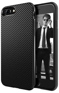 iPhone 8 Plus / 7 Plus Hülle Schutzhülle Silikon Bumper Slim Case Carbon Optik - Bild 1 von 11