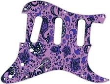 Stratocaster Strat Pickguard Custom Fender SSS 11 Hole Guitar Paisley Purple