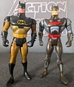 LOT of 2 Batman Animated Series DC Comics 1993 4" Action Figure Toy Dark Knight - Picture 1 of 5