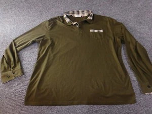 coofandy mens shirt 2XL XXL Green polo classic long sleeve casual - Picture 1 of 11