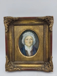 Miniatur Porträt Gouache Malerei 19.Jh. Damenporträt - Bild 1 von 6
