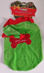 Traje de Elfo Mascota con Sombrero Disfraz de Perro Vacaciones Navidad Santa Ayudante Grande o Mediano - Imagen 1 de 24