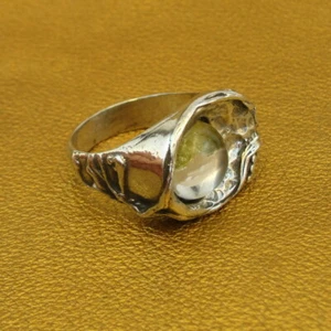 Rock Crystal Ring 925 Sterling Silver 7,7.5,8,8.5 Handmade Art Designers (H) y - Picture 1 of 6