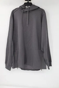 Adidas Hoodie Mens XL Gray Climawarm Pullover Long Sleeve basketball Side Zipper - Picture 1 of 11