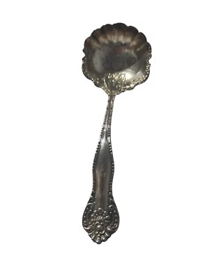 Antigua cuchara de salsa Rogers York ornamentada 1900 Wm placa de plata victoriana Foto 1 de 4