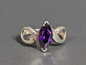 925 Sterling Silber Labor Amethyst Ring Größe 8,25 - Bild 1 von 24