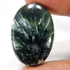Natural Untreated Green Seraphinite Oval Cabochon 38.55Cts. Loose Gemstone - Picture 1 of 3