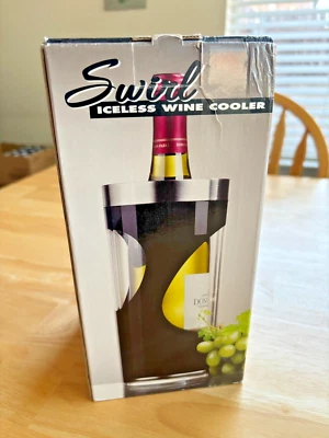 Refrigerador de vinho Prodyne preto sem gelo redemoinho~modelo A903B~NOVO na caixa - Imagem 1 de 4