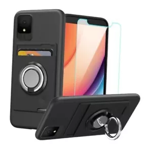 for TCL K11 T432W Phone Case with Tempered Glass Screen Protector, Card Holder  - Picture 1 of 8