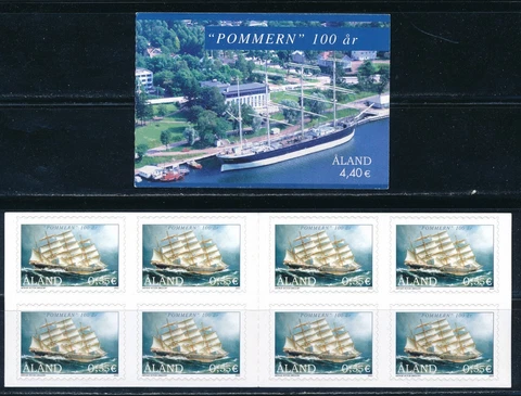 Alan Island -  MNH Booklet of Museum Ship Pommern (2003) $25 Cover