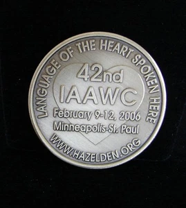 Women In Recovery Alcoholics Anonymous 42nd IAAWC Bronze medallion Sobriety coin - Picture 1 of 2