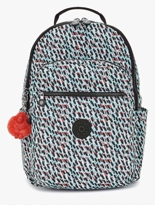 Kipling Clas Seoul Abstract Print Large BACKPACK Rucksack 27 Litre RRP£98  - Image 1 of 4